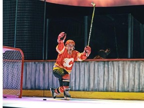 Shaun Smyth portrays hockey legend Theo Fleury in Playing With Fire: The Theo Fleury Story at The Citadel Theatre