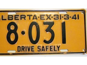 The 1940 Alberta license plate was the first to feature a slogan, Drive Safely. By 1951 there was  renewed public interest in a license plate with a provincial slogan or symbol.