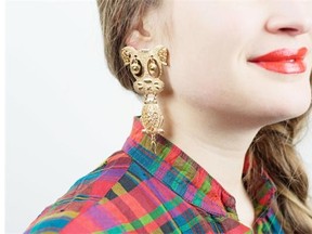 Wear one statement earring with a side swept hairstyle.