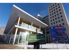 Wildrose MLA Shayne Saskiw during a press conference regarding the cost and the future of the Federal Building in Edmonton on January 20, 2015.