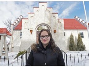 Alanna Lastiwka, a local blogger, visits Angsar Danish Lutheran Church in Edmonton as part of her blog project, 100 Churches 100 Sundays