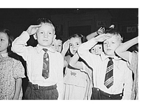 Alberta school trustees passed a resolution in 1941 asking the provincial government to amend the School Act, making it mandatory for children to salute the flag in school as a sign of loyalty during the Second World War.