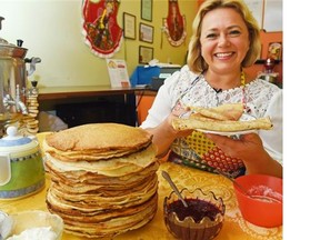 Marina Medvedeva of Marina's Cuisine shares a towering pile of traditional blinchiki in honour of the Russian festival of Maslenitsa.
