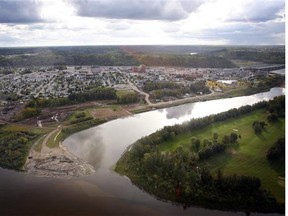An aerial view of Fort McMurray.