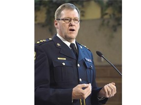 EPS Deputy Chief Brian Simpson speaks about the terrorist threat against  West Edmonton Mall in Edmonton , Feb. 22, 2015.