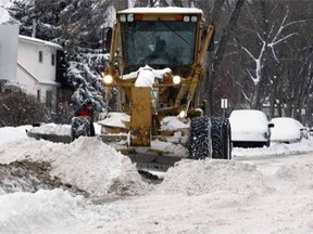 City crews will move into neighbourhoods to begin blading streets to a level snow pack of 5 cm on Feb. 17, 2015, at 12:01 a.m.