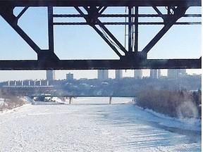 A five-year-old boy exploring the river banks with friends fell through the ice on the North Saskatchewan River and died in 1941.