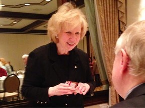 Former prime minister Kim Campbell stressed the importance of leadership skills Wednesday during a speech in Edmonton.