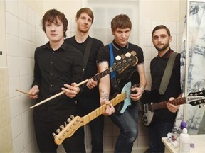 From left, Robert Burkosky, Leith Brownridge, Ben Disaster and Drew Lefebvre are the Edmonton band Ben Disaster