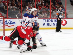 Jeff Petry erases Alex Chiasson from the play in Edmonton Oilers' most recent game at Ottawa.