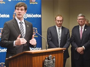 Mayor Don Iveson announces that Edmonton's bid for the 2022 Commonwealth Games is being withdrawn before the deadline.