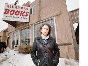 Margy Josephson is the owner of Alhambra Books, which was closed when the building shifted and was deemed dangerous. Her books are now in storage.