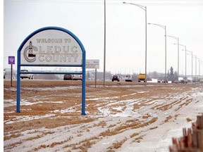 Highway 2 between Edmonton and Leduc, an area that Edmonton wants to annex.