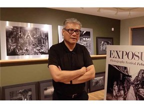 Edmonton documentary photographer Larry Louie at the 2015 Exposure Photography Festival, being simultaneously held in Edmonton, Calgary, Banff and Canmore until the end of February.