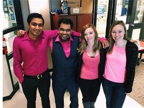 NAITSA students wear pink for #pinkshirtday - taking a stand against bullying.