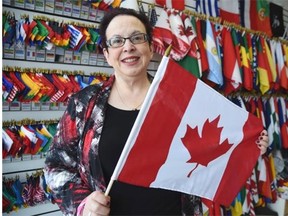 Phyllis Bright is a self-described “flag nerd” and owner of The Flag Shop, an Edmonton retailer that sells flags of some 200 countries worldwide.