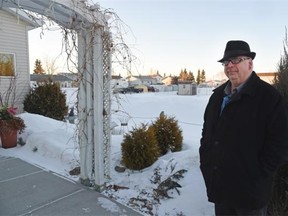 Ralph Olson lives in the first house south of a leaking well in Calmar. Imperial Oil met with about 15 families who live near the well Wednesday, Feb. 25.