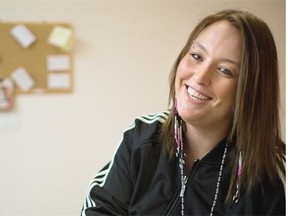 Stephenie White, 22, was homeless as a youth. She managed to turn her life around. She is now a full-time student at MacEwan University and holds two part-time jobs.