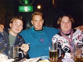 Terry England and her sons Greg and Brad in Sapporo, Japan, in 1993.