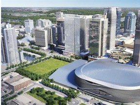 Updated image as of Aug. 28 2014. Edmonton Arena District. Katz Group. Rogers Place Arena