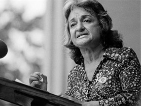American author, activist and feminist Betty Friedan spoke in Edmonton in 1983 about family changes due to the women’s movement.