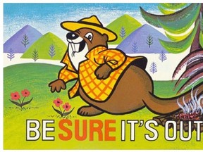 Bertie Beaver, the Alberta Wildfire Management’s mascot, has been sidelined for the duration of the provincial election campaign.