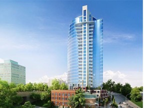 Breaking ground soon, Symphony Tower is a 27-storey highrise located at 106 Street and 97 Avenue.