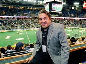 Bruce Urban, owner of the National Lacrosse League’s Edmonton Rush team, during a game in Edmonton on January 20, 2012.