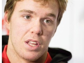 Canada’s national junior hockey team player Connor McDavid speaks to reporters during a Canadian Tire Jumpstart event in Montreal, Monday, December 22, 2014. The NHL will hold the Connor McDavid draft lottery Saturday night at 6 p.m. MT. The winner of the most anticipated lottery since 2005 will be revealed before Game 2 between the New York Rangers and Pittsburgh Penguins.