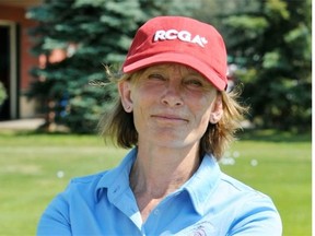 Carol Stevens poses for a photo at a championship at the Edmonton Petroleum Golf and Country Club in 2008.