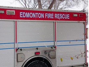 Edmonton firefighters responded to a call about a family walking on unstable river ice on Saturday, March 7, 2015.