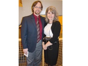 Fraser Lawton, left, and Veronica Lawton at Grant MacEwan’s third annual Fine Art Gala on March 27.