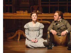 From left, Julia Guy and Aaron Hursh in Tom Stoppard’s Arcadia, at the Citadel