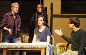 From left, Olivia Billsten, Sarah Wright, Claudia Kulay and Adam MacMahon in the St. Albert Catholic High School Cappies production of August: Osage County at the Arden Theatre