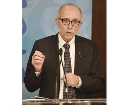 Health Minister Stephen Mandel releases the final report of the rural health services review committee, and discusses the government’s actions in response to the report at the Shaw Conference Centre in Edmonton on Wednesday, March 18, 2015.