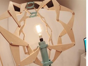 Industrial design student Siying Chen’s Floor Lamp, made of birch plywood and aluminum, is part of FAB Gallery’s Running with Scissors U of A Bachelor of Design Graduate Show, running through April 11.