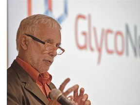 Jay Ingram speaks during the official launch event of GlycoNet at the U of A in Edmonton on Friday.