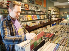 Kris Burwash, owner of Listen Records, prepares for Record Store Day this Saturday, April 18 in Edmonton.