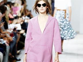 Michael Kors softens gingham with this pastel shift for spring.