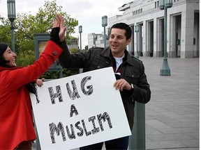 Negin Farsad, left, and Dean Obeidallah, stars of the documentary The Muslims Are Coming!