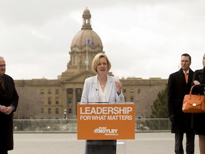 Democrat Leader Rachel Notley launches the Alberta NDP provincial election campaign and her NDP Leader's Tour at the Federal Building Plaza  on April 7, 2015 in Edmonton.