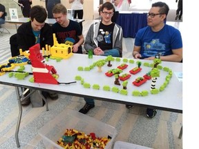 A model waste water treatment plant that included little plastic pieces of sewage was the winner Monday in the city’s I Love Edmonton Lego building contest.