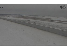A screen capture from a traffic cam on Highway 16 west of Stony Plain on March 21, 2015.
