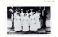 Nurses at the Edmonton Public Hospital in 1909, which was replaced by the Royal Alexandra Hospital in 1912.