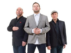 Ottawa’s rockin’ blues trio MonkeyJunk, from left, Matt Sobb, Steve Marriner and Tony D.) play a sold-out show at the Arden Theatre on Friday, April 17.