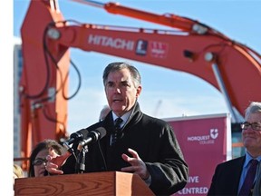 Premier Jim Prentice announced a program Tuesday that will see NorQuest College host a new Alberta Aboriginal Construction Career Centre program for employment training, job-coaching and counselling to more than 300 aboriginals.