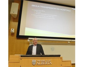 U of A professor Dr. Geoffrey Taylor spoke at a symposium on Ebola in Edmonton on Saturday March 21, 2015.