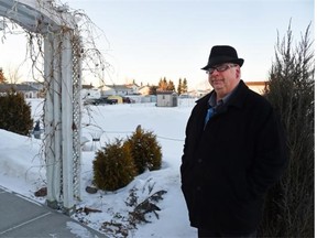 Ralph Olson, shown in this February 2015 file photo, lives in the first house south of the abandoned and leaking Imperial Oil well in Calmar. Fifteen households will have to move out for three weeks this summer when a drilling rig is moved in.