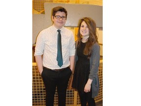 Robert Lawton, left, and Becky Lawton at Grant MacEwan’s third annual Fine Art Student Gala on March 27.