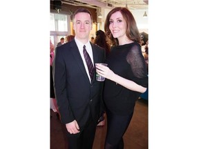 Scott Edgar, left, and Chandra Devam at Struttin’ With A Cause on April 11.